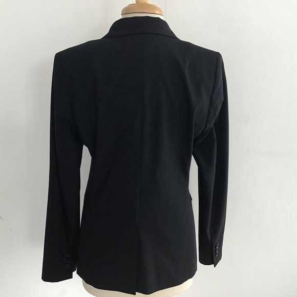 Banana Republic black three button stretch wool blend blazer size 10 - Picture 4 of 12